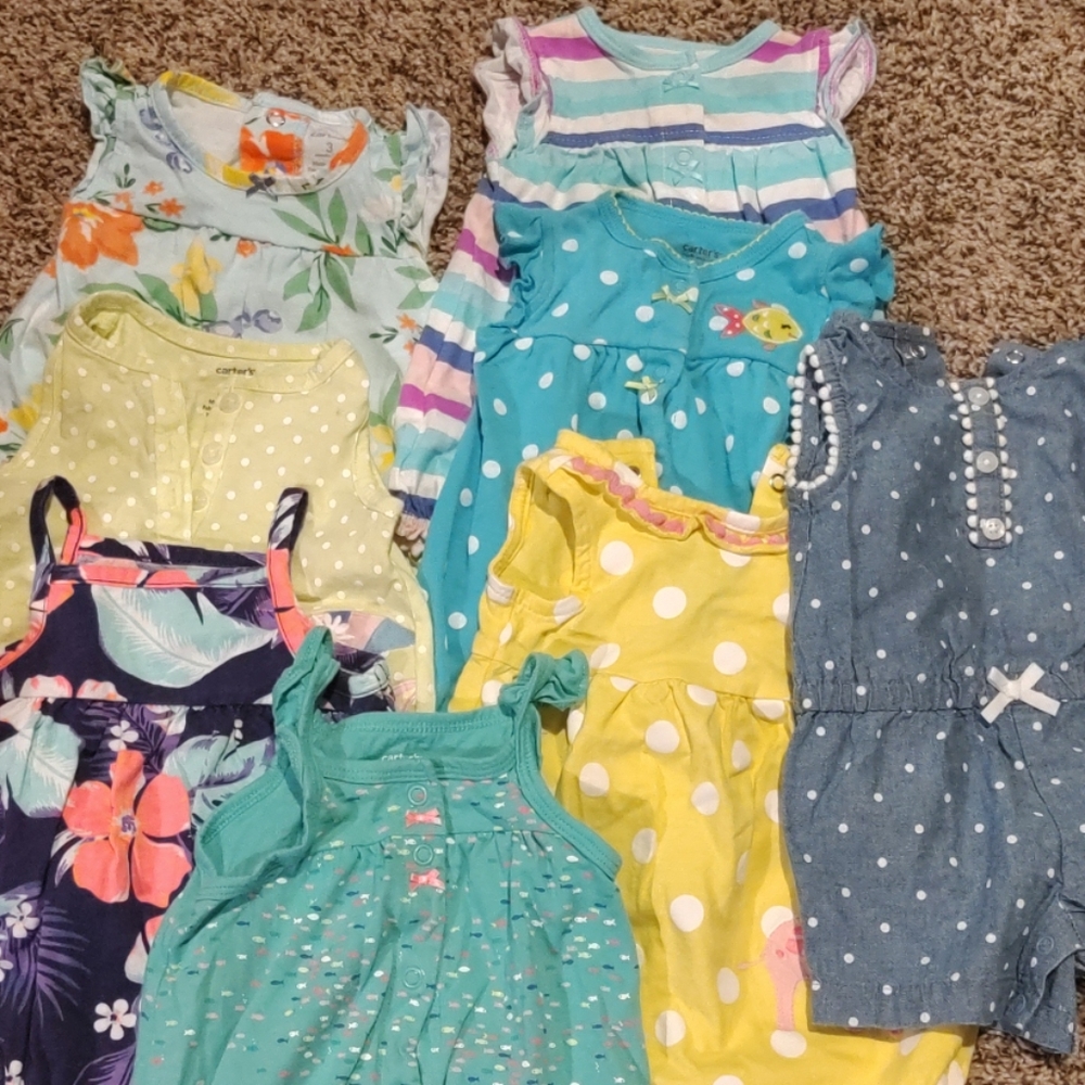 8 Carter's rompers bundles
